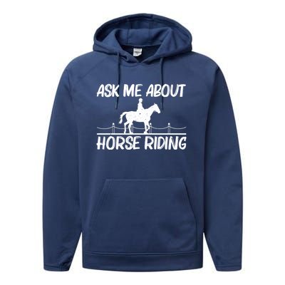 Cool Horse Riding Equestrian Horseback Riding Gift Performance Fleece Hoodie