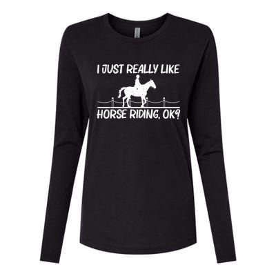 Cool Horse Riding Equestrian Horseback Riding Gift Womens Cotton Relaxed Long Sleeve T-Shirt