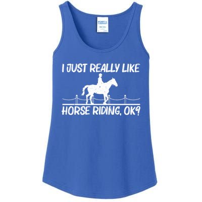 Cool Horse Riding Equestrian Horseback Riding Gift Ladies Essential Tank