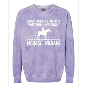 Cool Horse Riding Equestrian Horseback Riding Cool Gift Colorblast Crewneck Sweatshirt