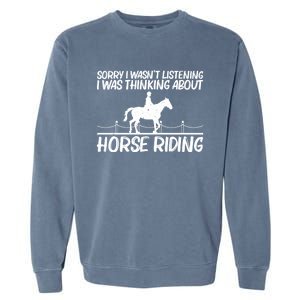 Cool Horse Riding Equestrian Horseback Riding Cool Gift Garment-Dyed Sweatshirt