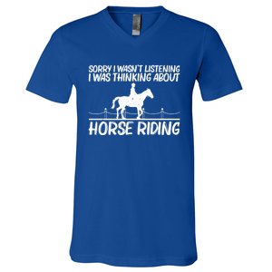 Cool Horse Riding Equestrian Horseback Riding Cool Gift V-Neck T-Shirt