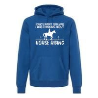 Cool Horse Riding Equestrian Horseback Riding Cool Gift Premium Hoodie