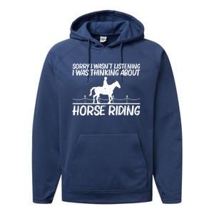 Cool Horse Riding Equestrian Horseback Riding Cool Gift Performance Fleece Hoodie