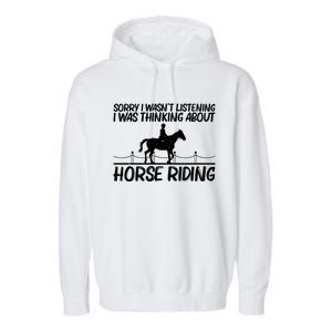 Cool Horse Riding Equestrian Horseback Riding Cool Gift Garment-Dyed Fleece Hoodie