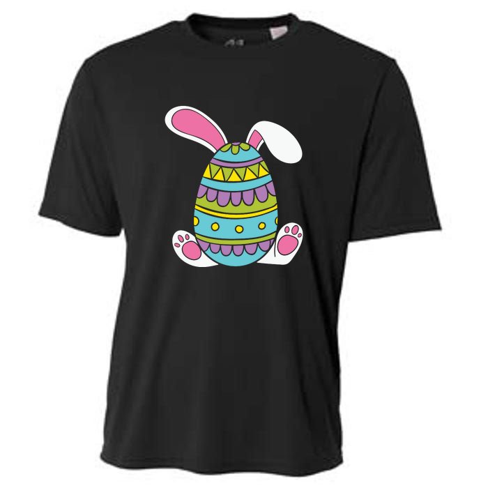 Cute Happy Rabbit Egg Easter Funny Easter Day Cooling Performance Crew T-Shirt