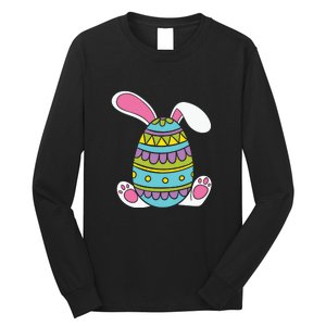 Cute Happy Rabbit Egg Easter Funny Easter Day Long Sleeve Shirt