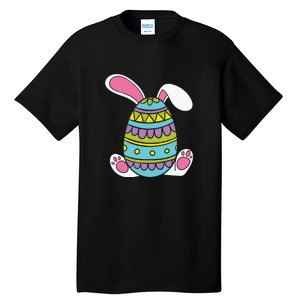 Cute Happy Rabbit Egg Easter Funny Easter Day Tall T-Shirt