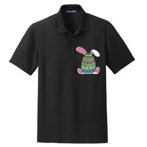 Cute Happy Rabbit Egg Easter Funny Easter Day Dry Zone Grid Polo