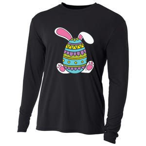 Cute Happy Rabbit Egg Easter Funny Easter Day Cooling Performance Long Sleeve Crew