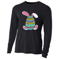 Cute Happy Rabbit Egg Easter Funny Easter Day Cooling Performance Long Sleeve Crew