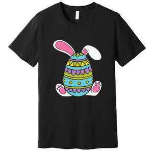 Cute Happy Rabbit Egg Easter Funny Easter Day Premium T-Shirt