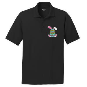 Cute Happy Rabbit Egg Easter Funny Easter Day PosiCharge RacerMesh Polo