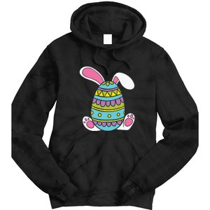 Cute Happy Rabbit Egg Easter Funny Easter Day Tie Dye Hoodie