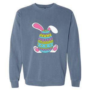 Cute Happy Rabbit Egg Easter Funny Easter Day Garment-Dyed Sweatshirt