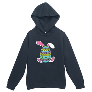 Cute Happy Rabbit Egg Easter Funny Easter Day Urban Pullover Hoodie