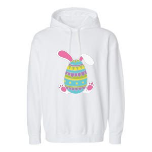 Cute Happy Rabbit Egg Easter Funny Easter Day Garment-Dyed Fleece Hoodie