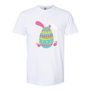 Cute Happy Rabbit Egg Easter Funny Easter Day Softstyle CVC T-Shirt