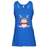 Cute Hedgehog Reindeer Christmas Xmas Gift Ladies Essential Flowy Tank