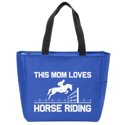 Cool Horse Riding For Mom Mother Horseback Equestrian Racing Great Gift Zip Tote Bag