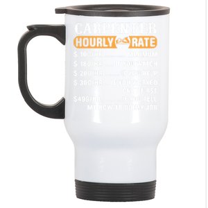 Carpenter Hourly Rate Gift Carpentry Carpenter Gift Stainless Steel Travel Mug