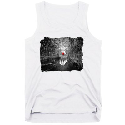 Creepy Halloween Red Balloon Floats In The Sewer Tank Top