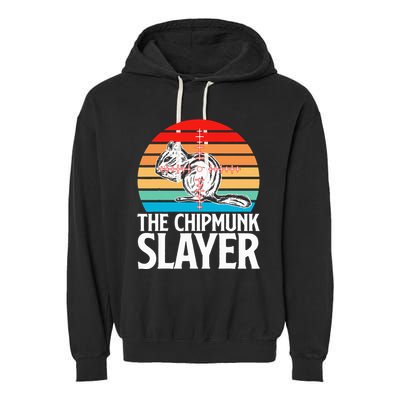Chipmunk Hunting Retro Vintage The Chipmunk Garment-Dyed Fleece Hoodie