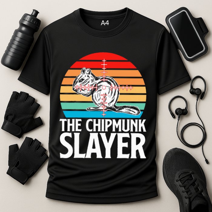 Chipmunk Hunting Retro Vintage The Chipmunk Cooling Performance Crew T-Shirt