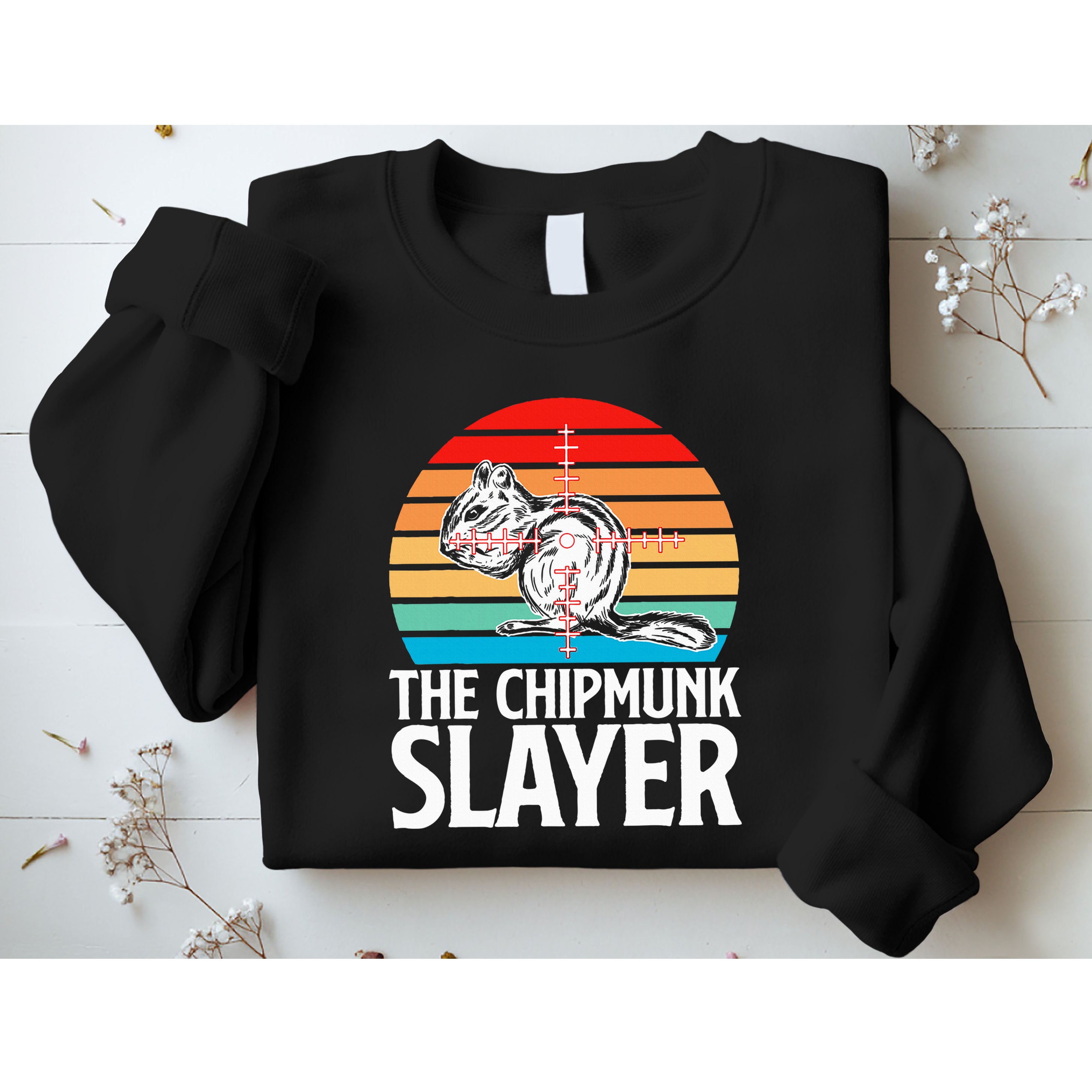 Chipmunk Hunting Retro Vintage The Chipmunk Sweatshirt