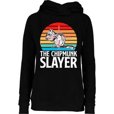 Chipmunk Hunting Retro Vintage The Chipmunk Womens Funnel Neck Pullover Hood