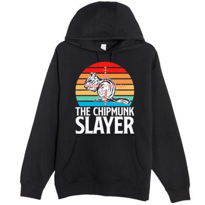 Chipmunk Hunting Retro Vintage The Chipmunk Premium Pullover Hoodie