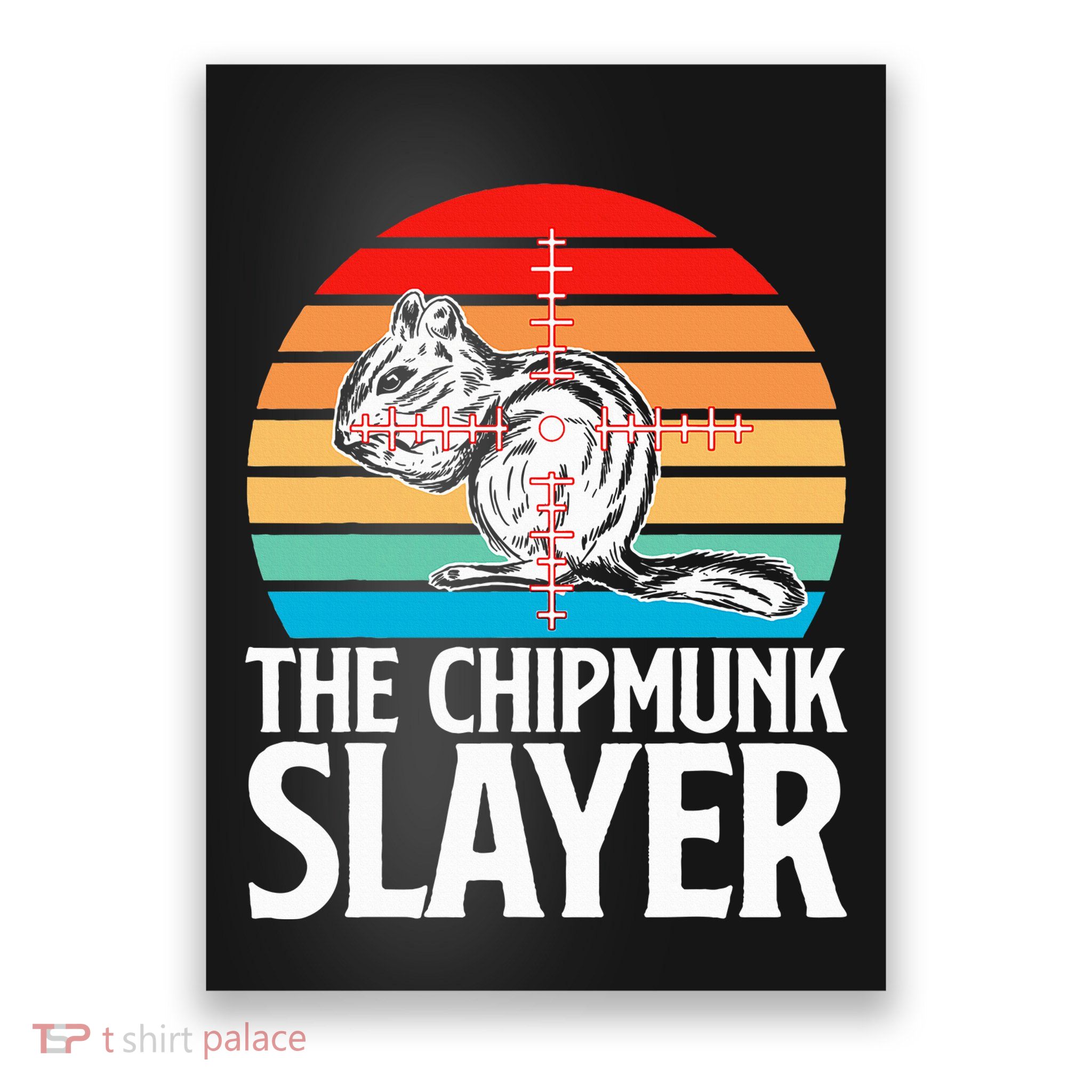 Chipmunk Hunting Retro Vintage The Chipmunk Poster