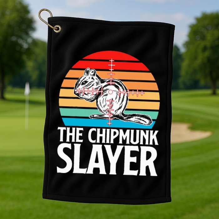 Chipmunk Hunting Retro Vintage The Chipmunk Golf Towel