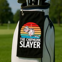 Chipmunk Hunting Retro Vintage The Chipmunk Golf Towel