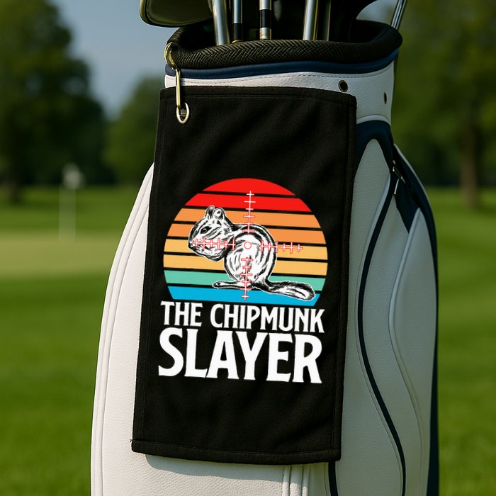 Chipmunk Hunting Retro Vintage The Chipmunk Golf Towel