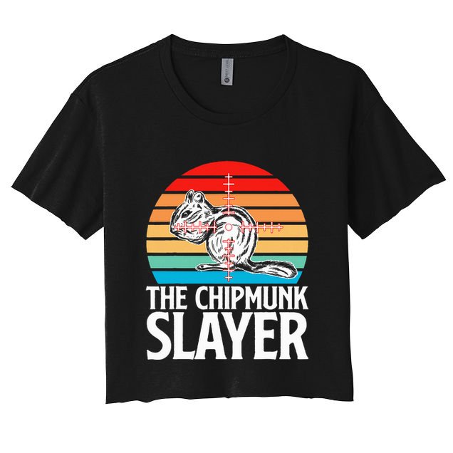 Chipmunk Hunting Retro Vintage The Chipmunk Crop Top
