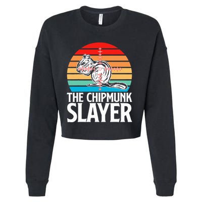 Chipmunk Hunting Retro Vintage The Chipmunk Cropped Pullover Crew