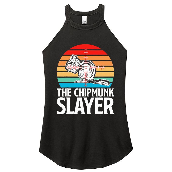 Chipmunk Hunting Retro Vintage The Chipmunk Women's Perfect Tri Rocker Tank