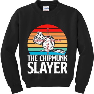 Chipmunk Hunting Retro Vintage The Chipmunk Kids Sweatshirt