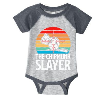 Chipmunk Hunting Retro Vintage The Chipmunk Infant Baby Jersey Bodysuit