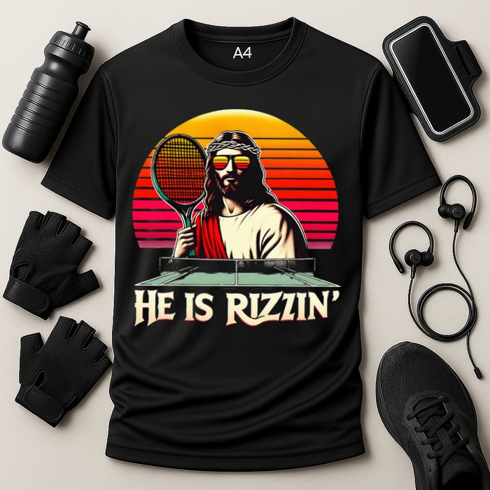 Christian Has Rizzin Easter Table Tennis Cooling Performance Crew T-Shirt