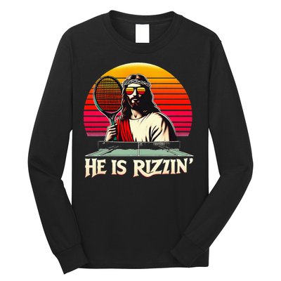 Christian Has Rizzin Easter Table Tennis Long Sleeve Shirt
