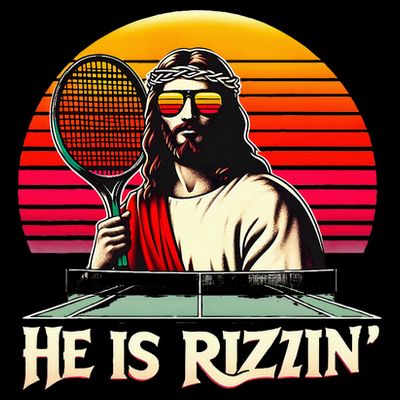 Christian Has Rizzin Easter Table Tennis T-Shirt