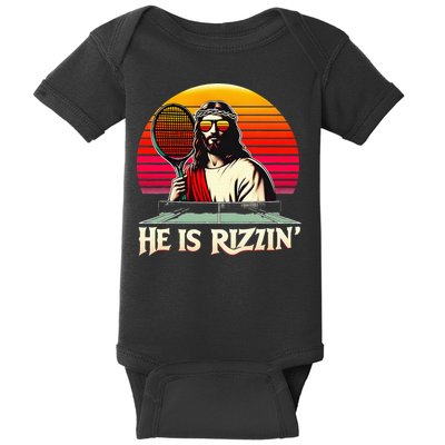 Christian Has Rizzin Easter Table Tennis Baby Bodysuit