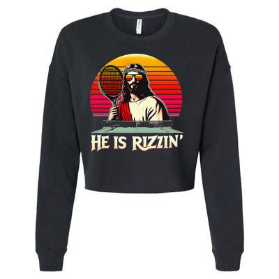 Christian Has Rizzin Easter Table Tennis Cropped Pullover Crew