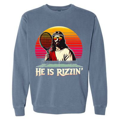 Christian Has Rizzin Easter Table Tennis Garment-Dyed Sweatshirt