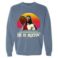 Christian Has Rizzin Easter Table Tennis Garment-Dyed Sweatshirt