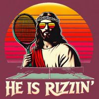 Christian Has Rizzin Easter Table Tennis 16oz Travel Tumbler