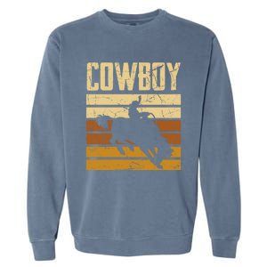 Cow Horse Riding Rodeo Lover Gift Garment-Dyed Sweatshirt