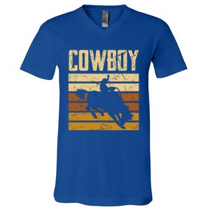 Cow Horse Riding Rodeo Lover Gift V-Neck T-Shirt